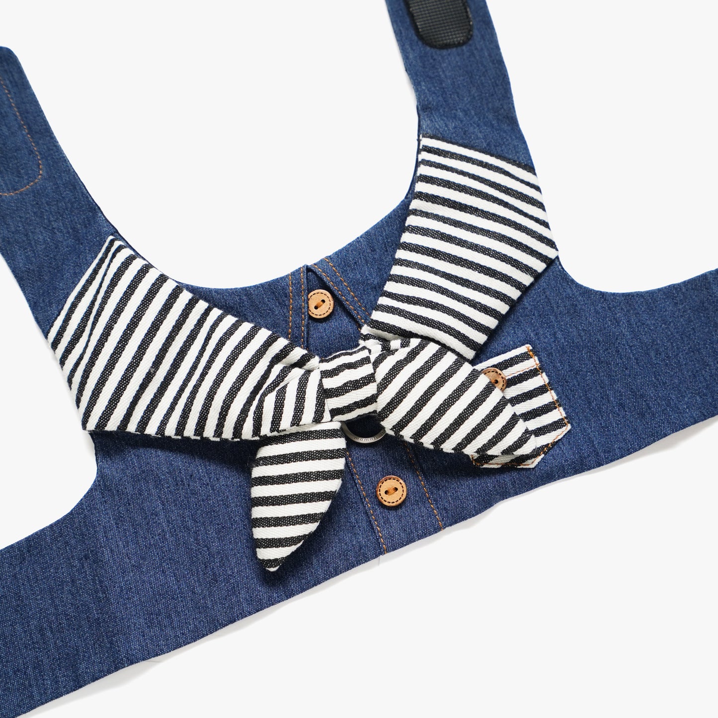 Michael Harness Vest with Striped Bow – For Cats & Small Dogs