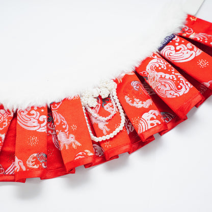 Blush Radiance Red Pet Bib Collar – Chinese New Year Lucky Pet Accessory