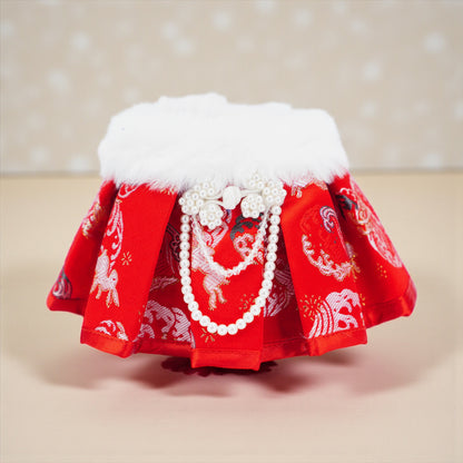 Blush Radiance Red Pet Bib Collar – Chinese New Year Lucky Pet Accessory