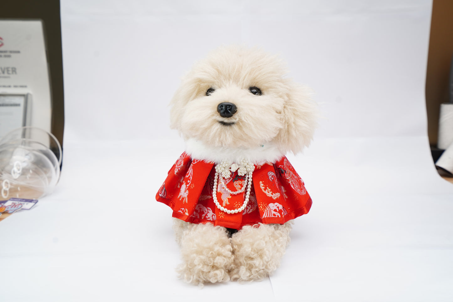 Blush Radiance Red Pet Bib Collar – Chinese New Year Lucky Pet Accessory